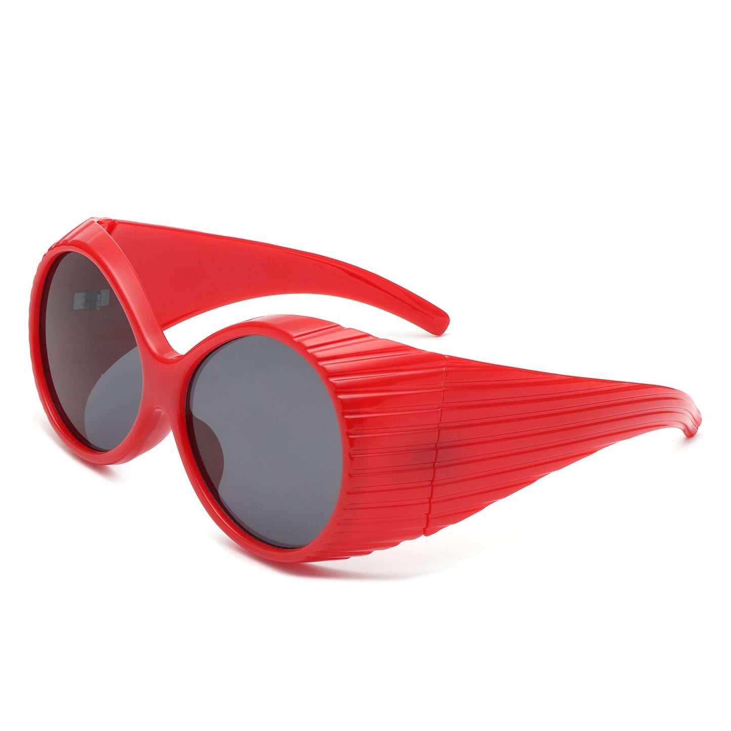 Radiant - Oversized Round Wrap-Around Fashion Women's Sunglasses