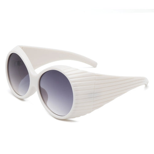 Radiant - Oversized Round Wrap-Around Fashion Women's Sunglasses