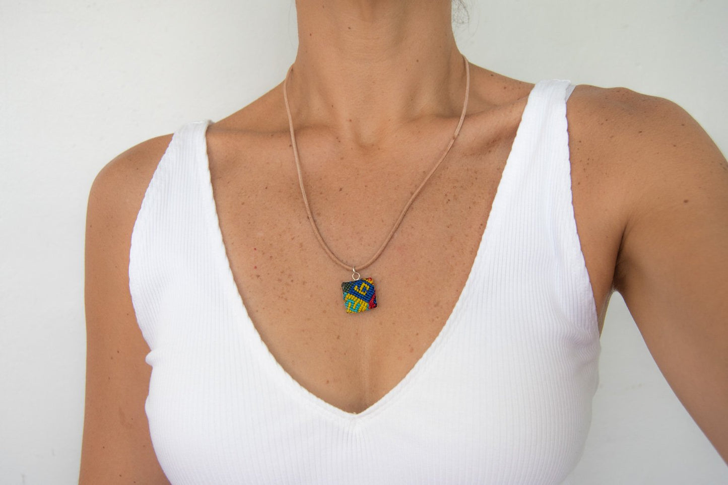 The Beaded Square Necklace