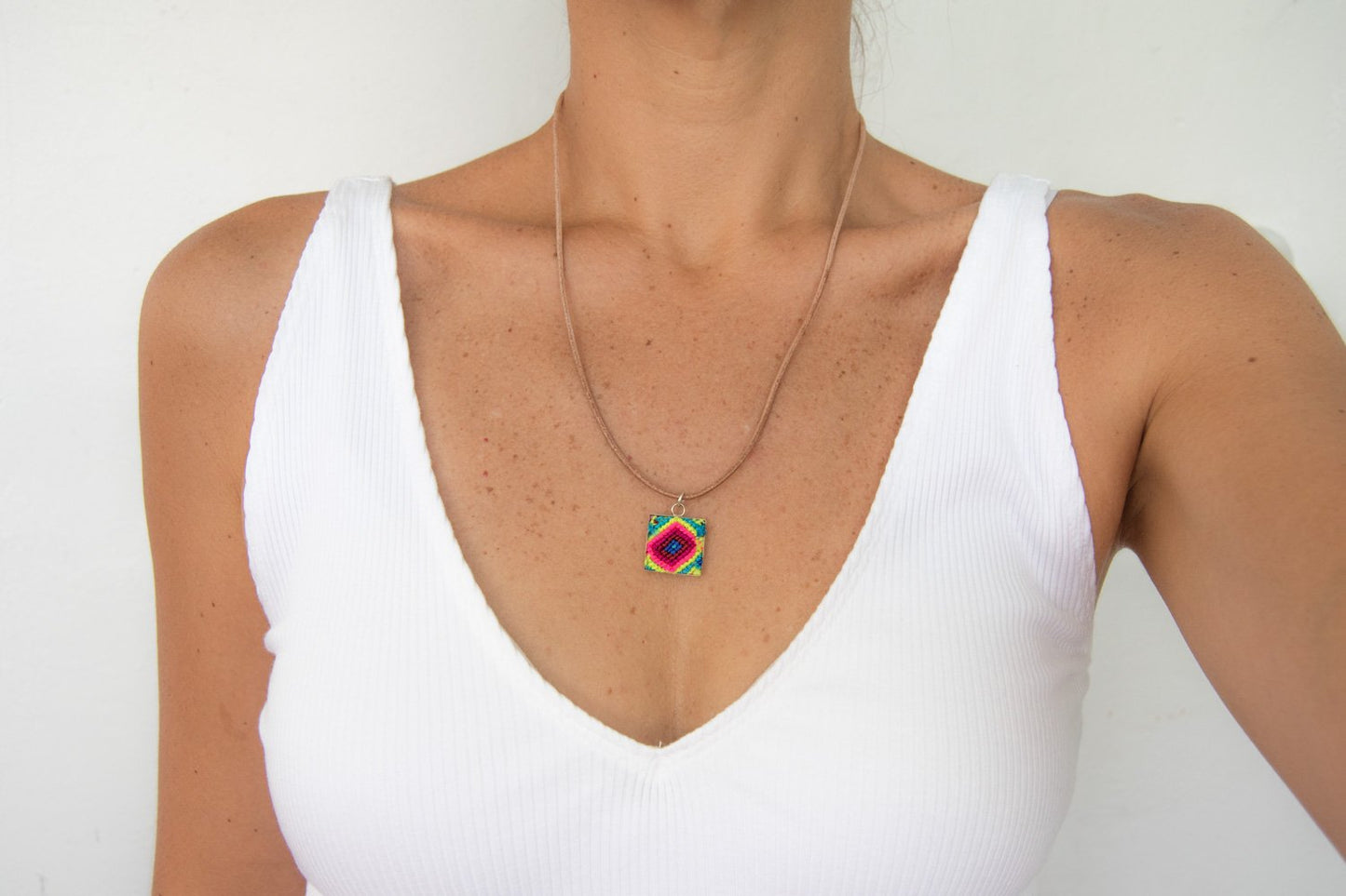 The Beaded Square Necklace