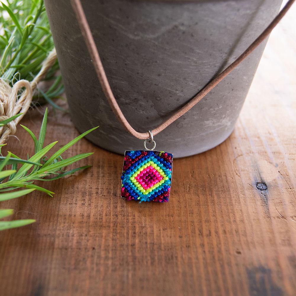 The Beaded Square Necklace