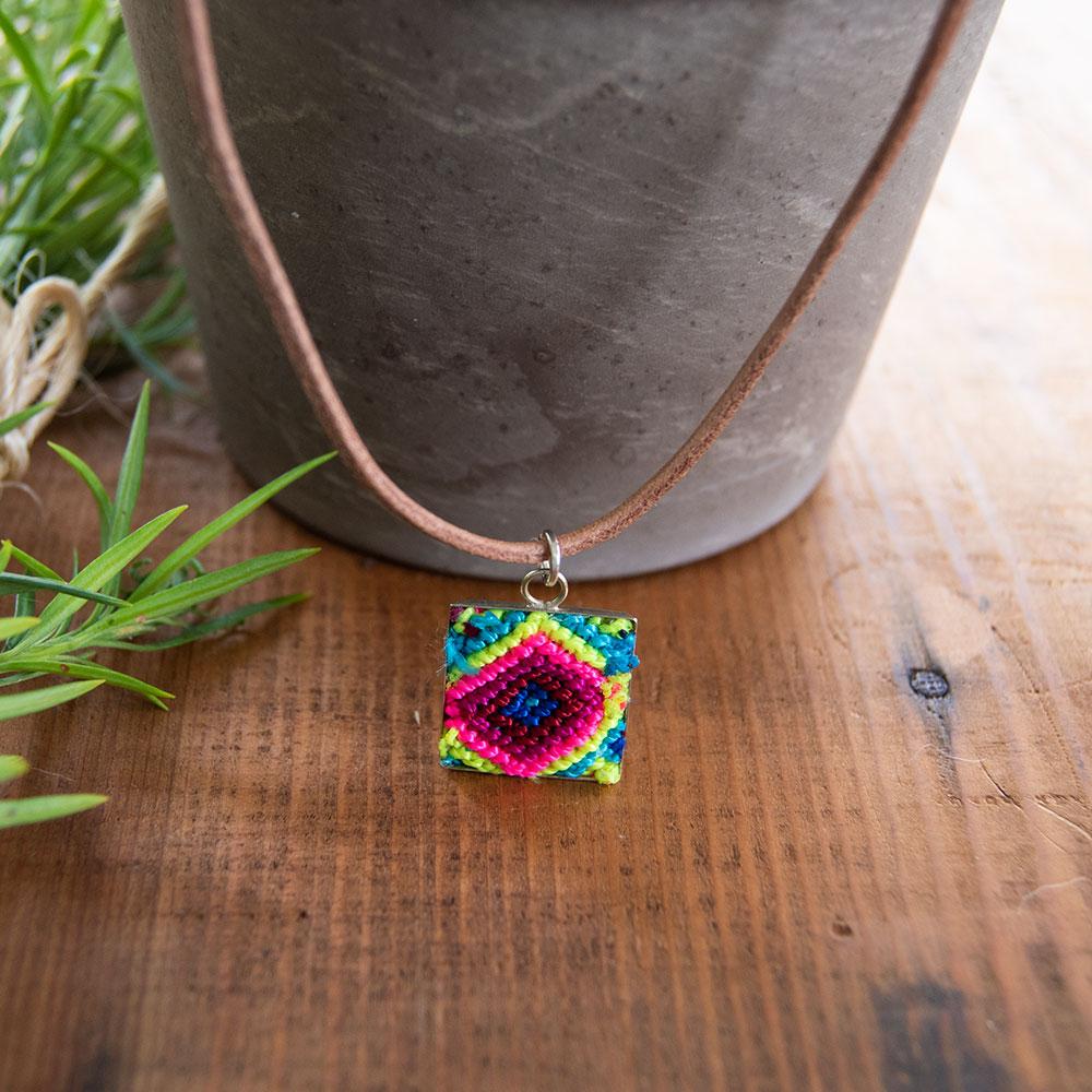 The Beaded Square Necklace