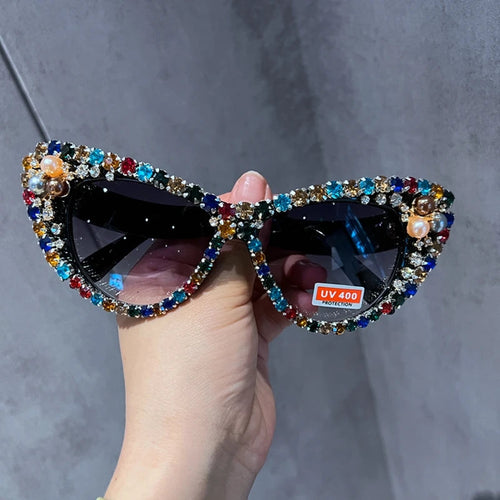 Hand designed bejeweled sunglasses