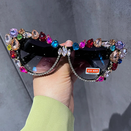 Hand designed bejeweled sunglasses