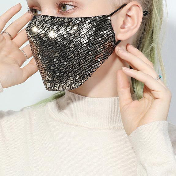 Gold Glitter Sparkling Fashion Mask