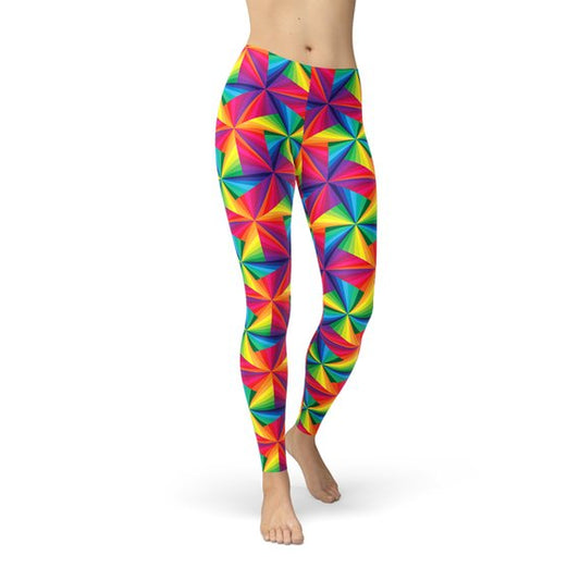 The Rainbow Pinwheel Leggings